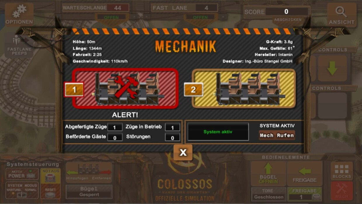 Colossos Heide Park Computerspiel Screenshot 1