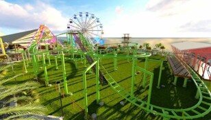 Neuer Freizeitpark in El Salvador 2021 Rendering Achterbahn