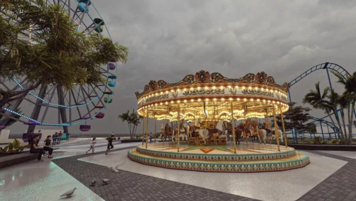 Neuer Freizeitpark in El Salvador 2021 Rendering Karussell