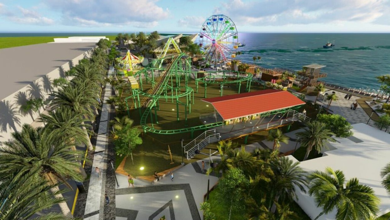 Neuer Freizeitpark in El Salvador 2021 Rendering von oben