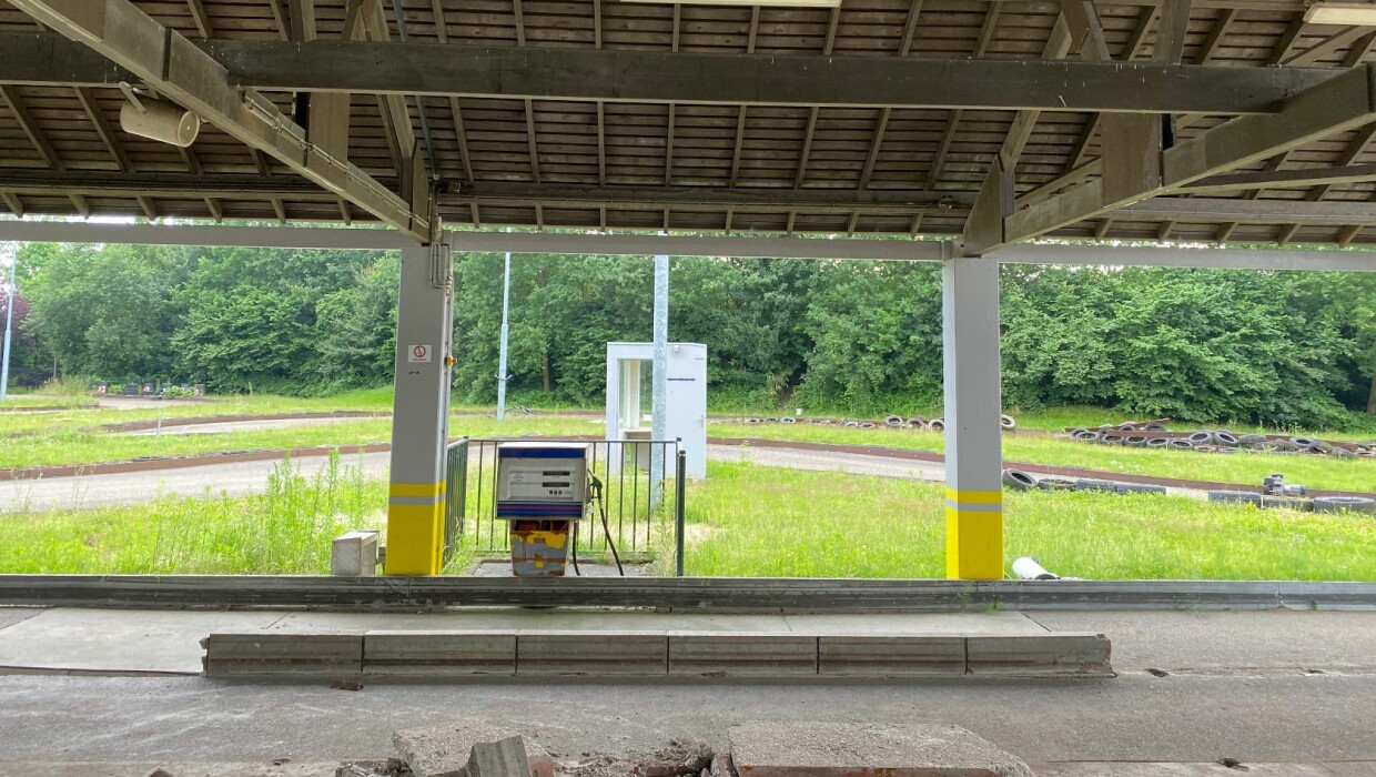 Walibi Holland neue Attraktion für Kartbahn Baustelle Station