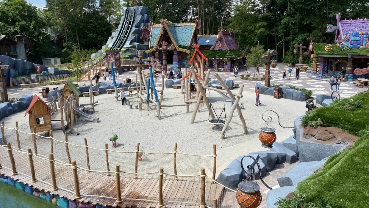 Holiday Park Wickieland neu 2021 Spielplatz von oben (Eröffnung)