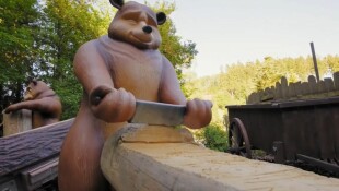 FORT FUN Abenteuerland Wildwasserbahn Beaver&Bear Company Figuren