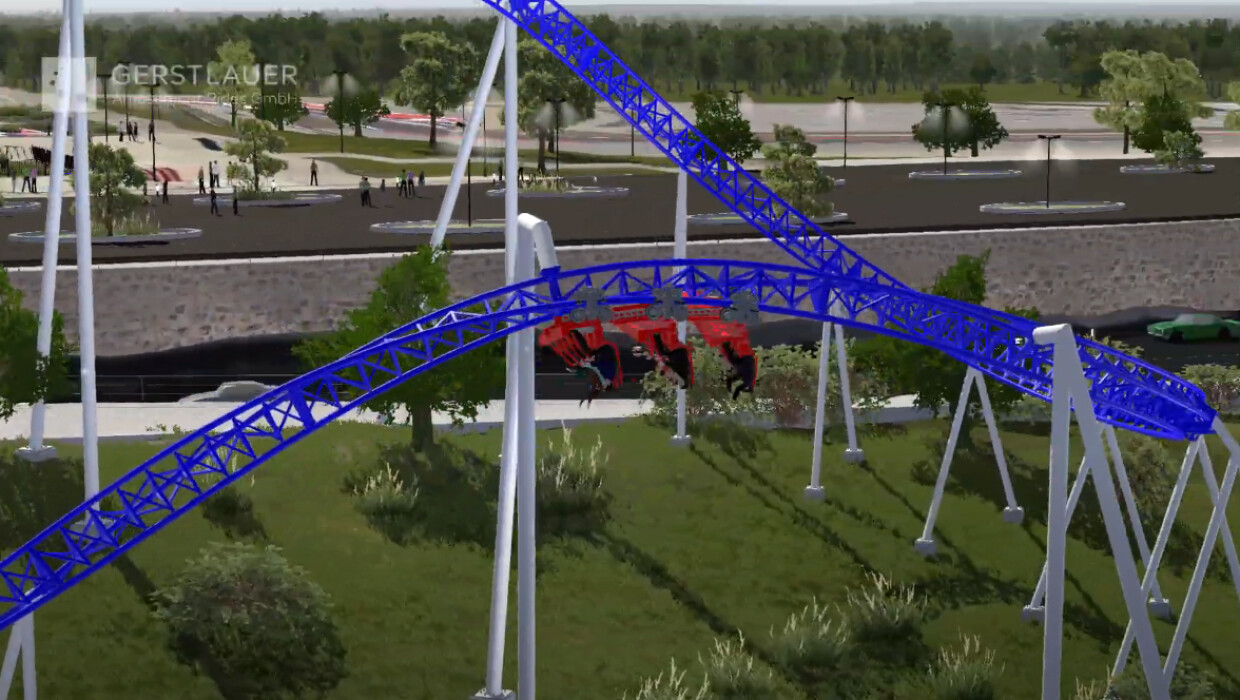Palindrome Cotaland Gerstlauer Infinity Shuttle Coaster Rendering 02