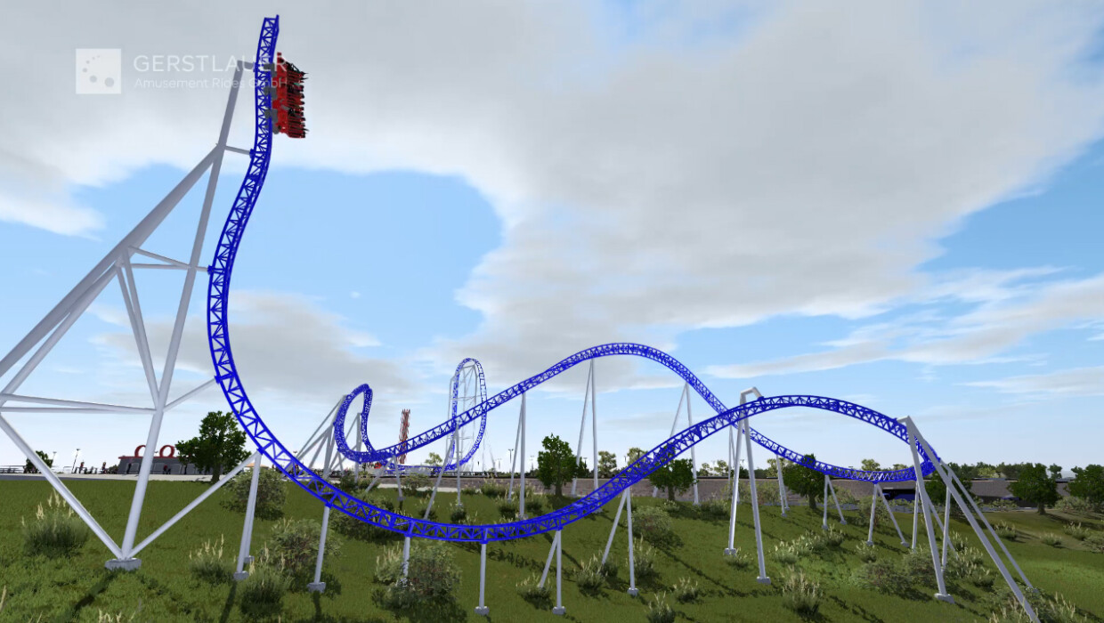Palindrome Cotaland Gerstlauer Infinity Shuttle Coaster Rendering 06