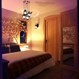 Alton Towers Luxus Baumhaus - Schlafzimmer