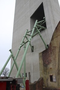 Kärnan Baustelle - Ausfahrt aus dem Turm