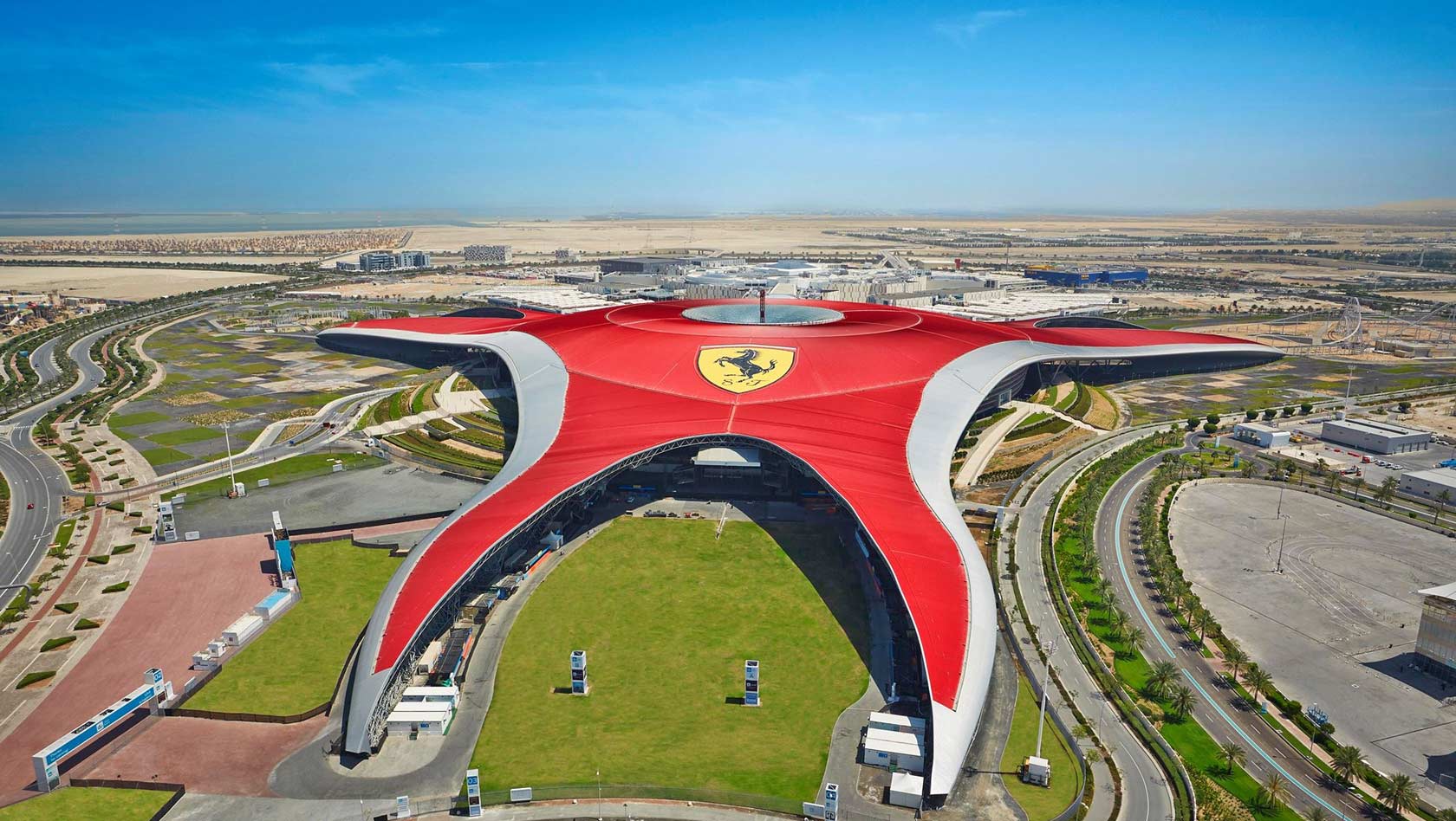 Ferrari World Abu Dhabi - Luftnaufnahme