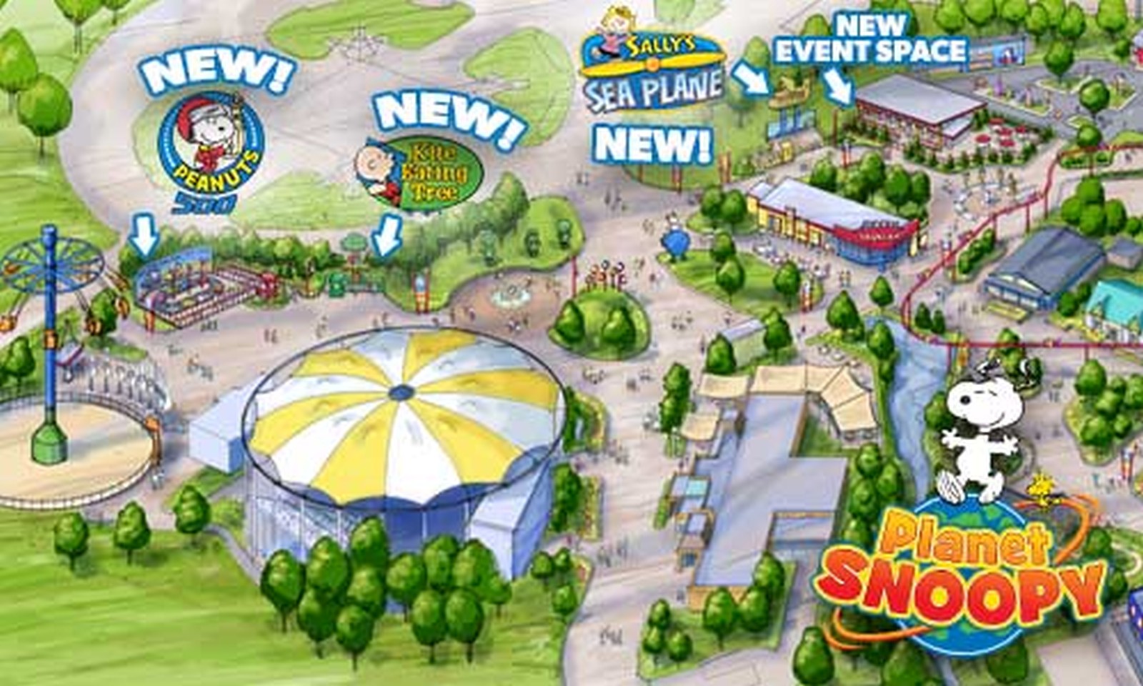 Planet Snoopy-Erweiterung in Kings Dominion 2017