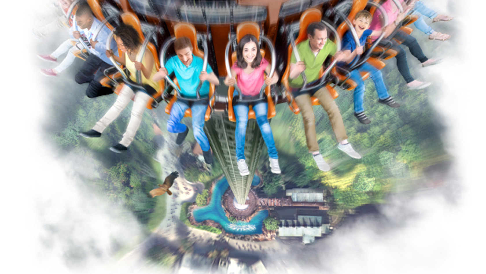 Dollywood Free-Fall-Tower Drop Line - Artwork