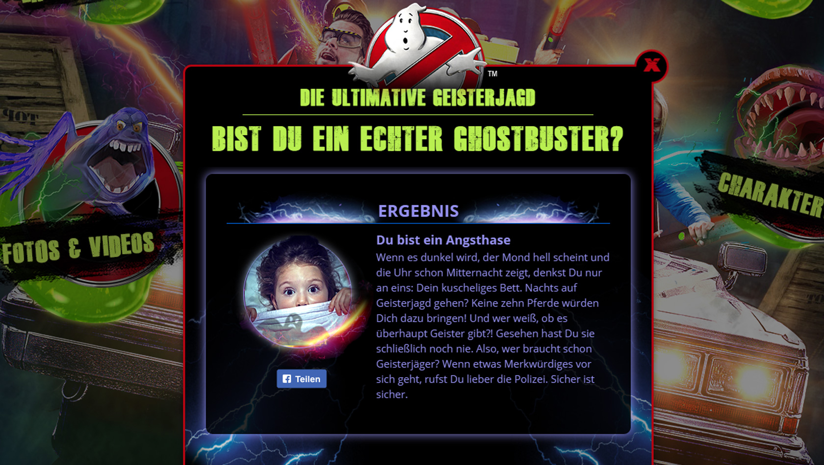 Ghostbusters Heide Park Charaktertest