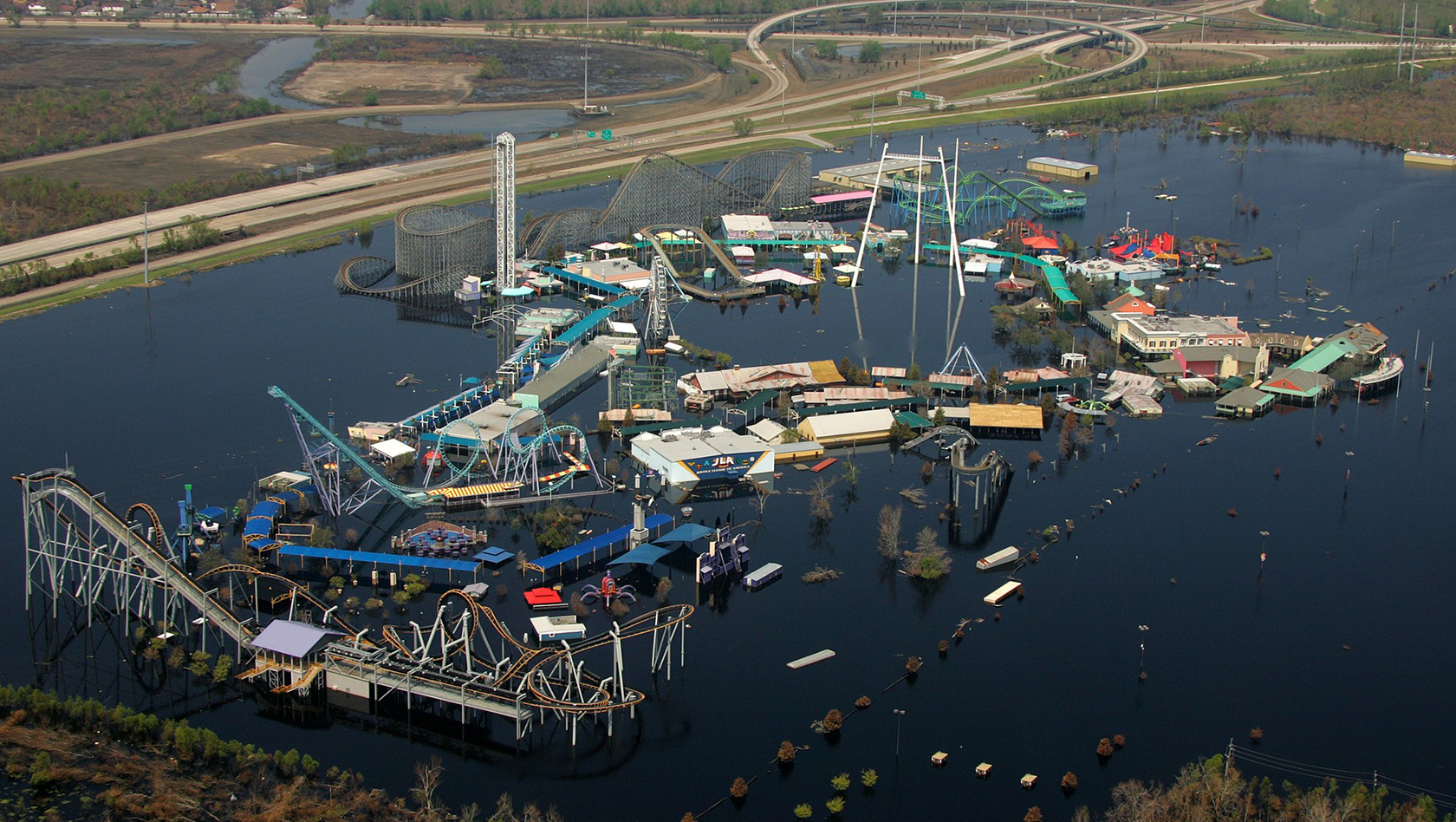 Six Flags New orleans - Hurricane Überschwemmung