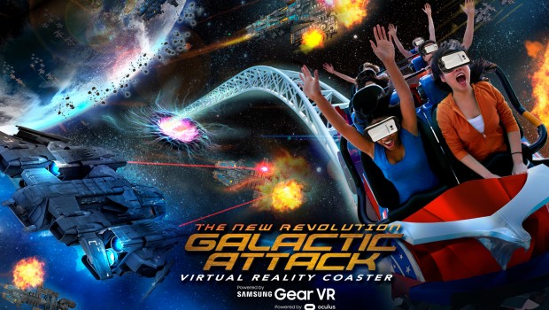 The New Revolution Galactic Attack Six Flags VR Coaster in Magic Kingdom