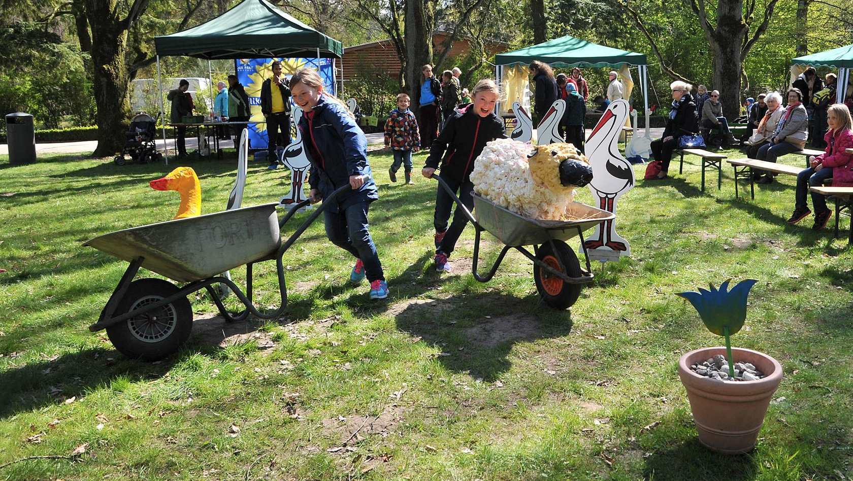 Zoo Rostock - Schubkarrenrennen beim Frühlingsfest 2017