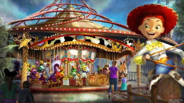 Disney California Adventure Jessie Toy Story Karussell Artwork