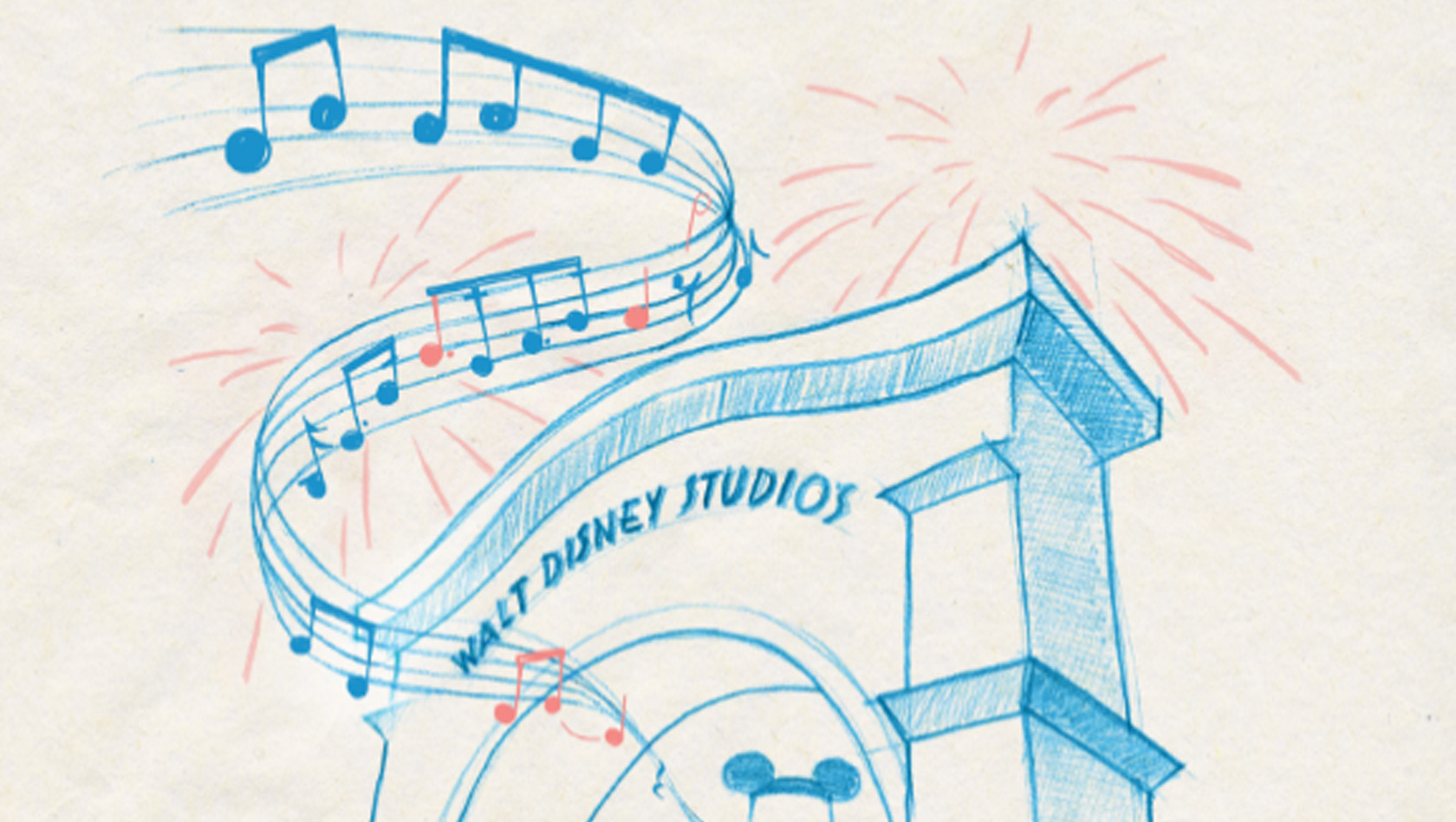 Walt Disney Studios Paris Musik Zeichnung