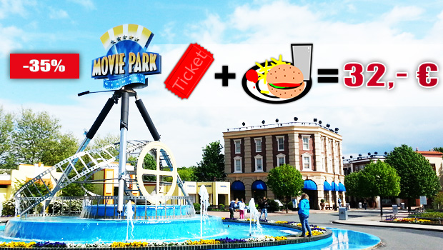 Movie Park Germany Angebot 2018 inkl. Hamburger
