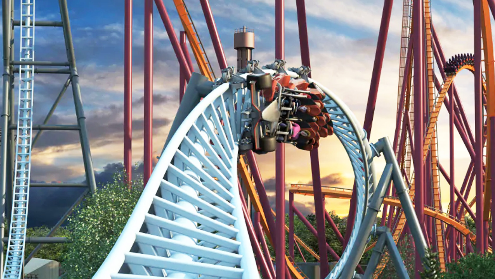 Six Flags Great America 2019 Maxx Force Rendering