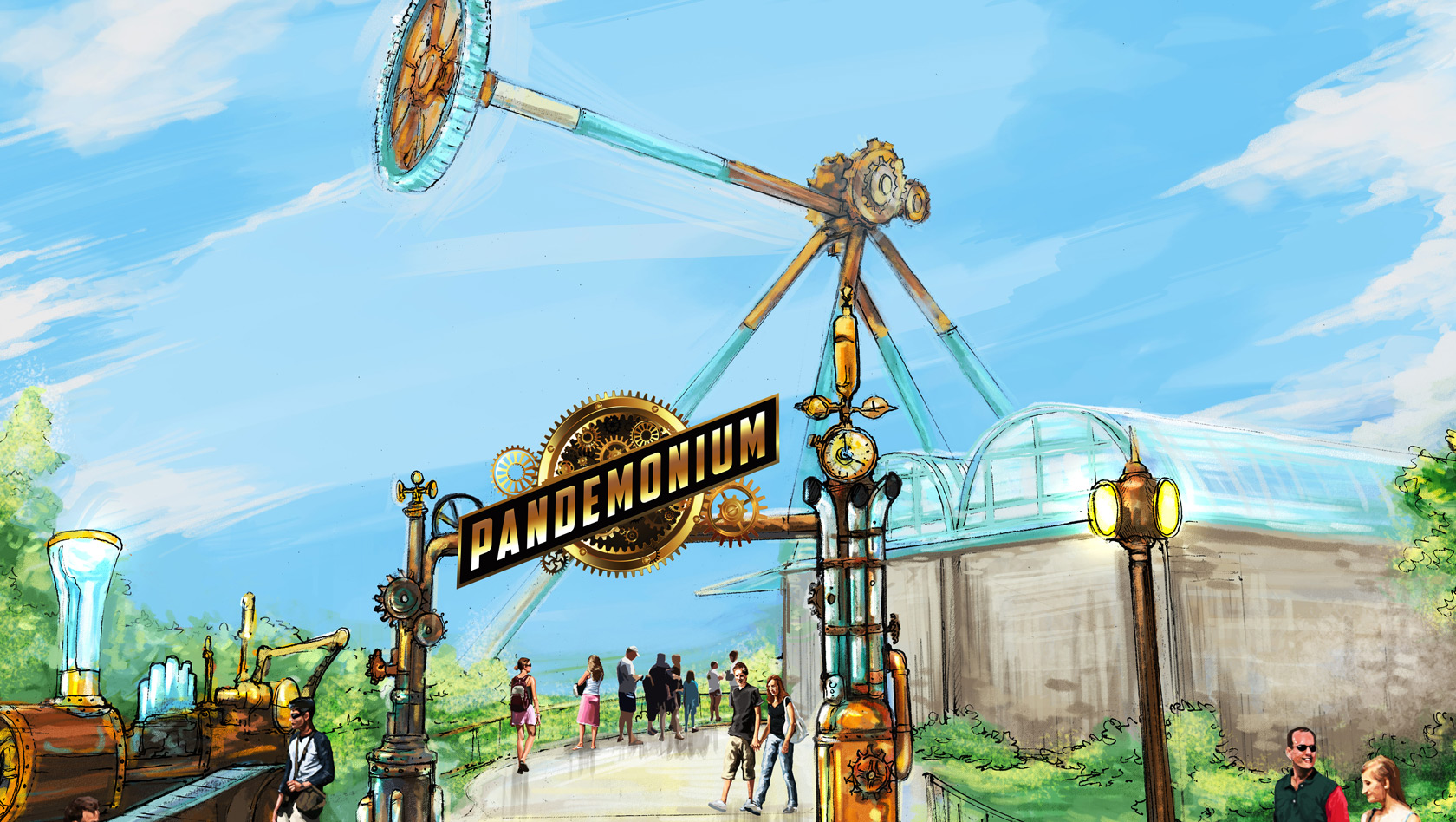 Six Flags Over Georgia 2019 Pandemonium Screampunk Artwork