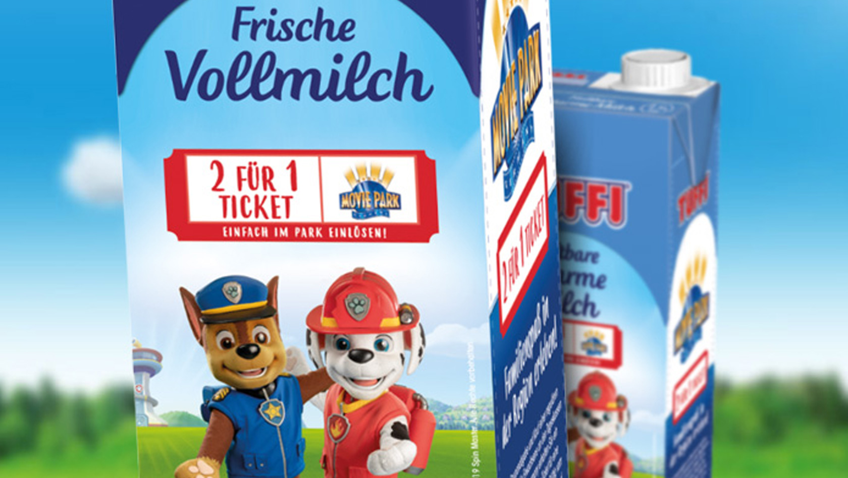 Tuffi Milch Gutschein 2-für-1- Für Movie Park Germany
