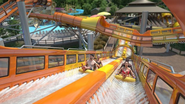 Launched Water Coaster ProSlide Rocketblast Holiday World Rendering