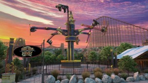 Six Flags Fiesta Texas Daredevil Dive Flying Machines neu 2020 Artwork