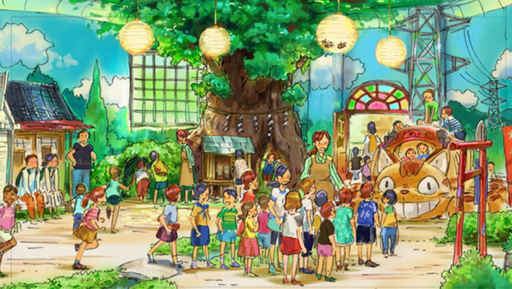 Studio Ghibli Park Großes Lagerhaus Konzeptzeichnung 2