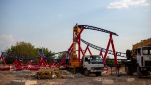 Yerevan Park Armenien neu 2021 Baustelle Zierer Achterbahn
