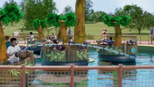Parc Spirou Splash Piranha Interactive Water Jumble RES Rendering