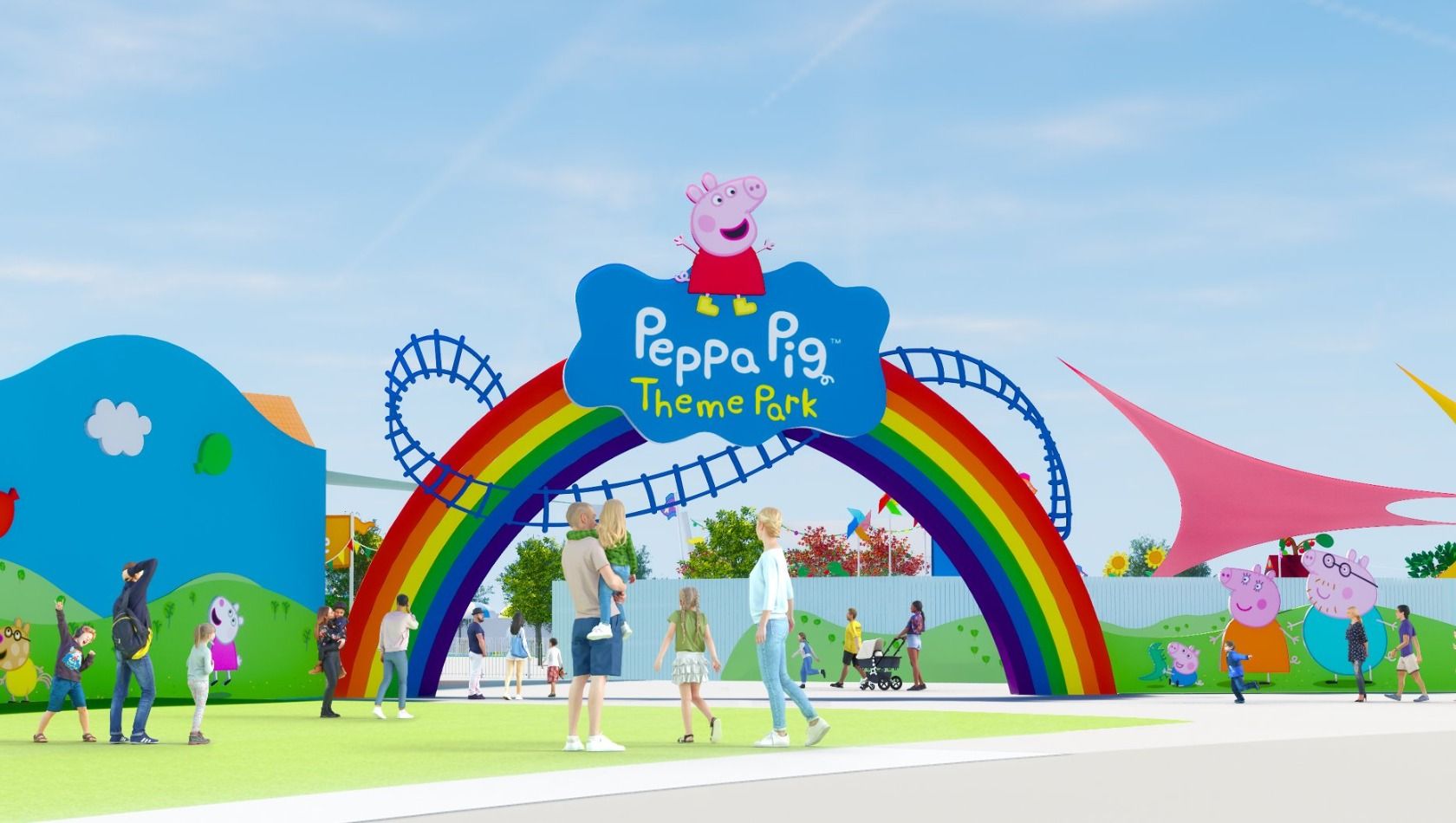 Peppa Wutz Freizeitpark Florida Eingang Konzept