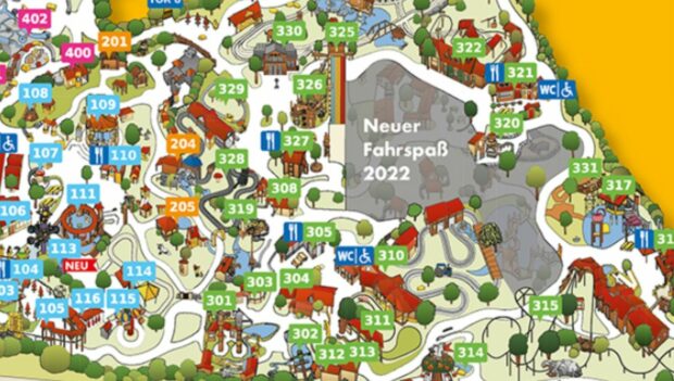 Familypark am Neusiedlersee Parkplan 2022 neue Attraktion