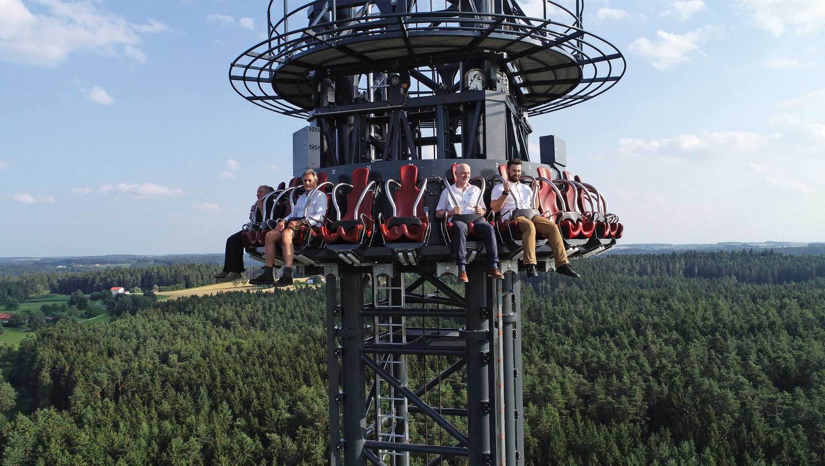 Bayern-Park Freifallturm Aussicht