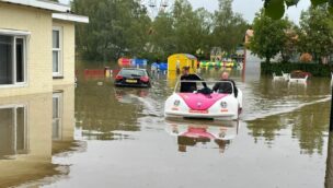 De Valkenier Überschwemmung Hochwasser