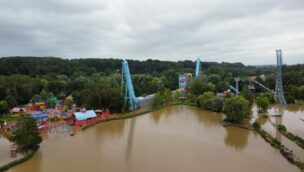Walibi Belgium Hochwasser 2021 See