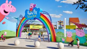 Der Eingang des Peppa Pig Freizeitparks in Florida