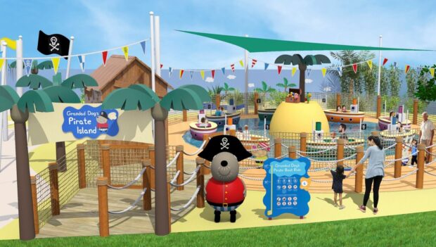 "Grandad Dog's Pirate Boat Ride" im Peppa Pig Theme Park Florida