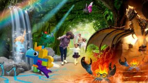 Die Attraktion The Magical Forest im Themenbereich Mythica des LEGOLAND Windsor