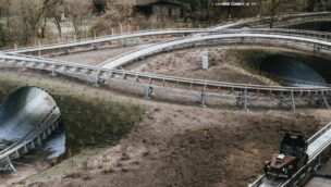 Die CoasterKart-Anlage im Tier- und Freizeitpark Thüle zur Eröffnung des Lost World-Themenbereichs in der Saison 2022