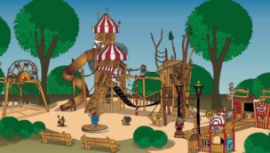 Der neue Kinderspielplatz Mini-Bakken im Freizeitpark Bakken