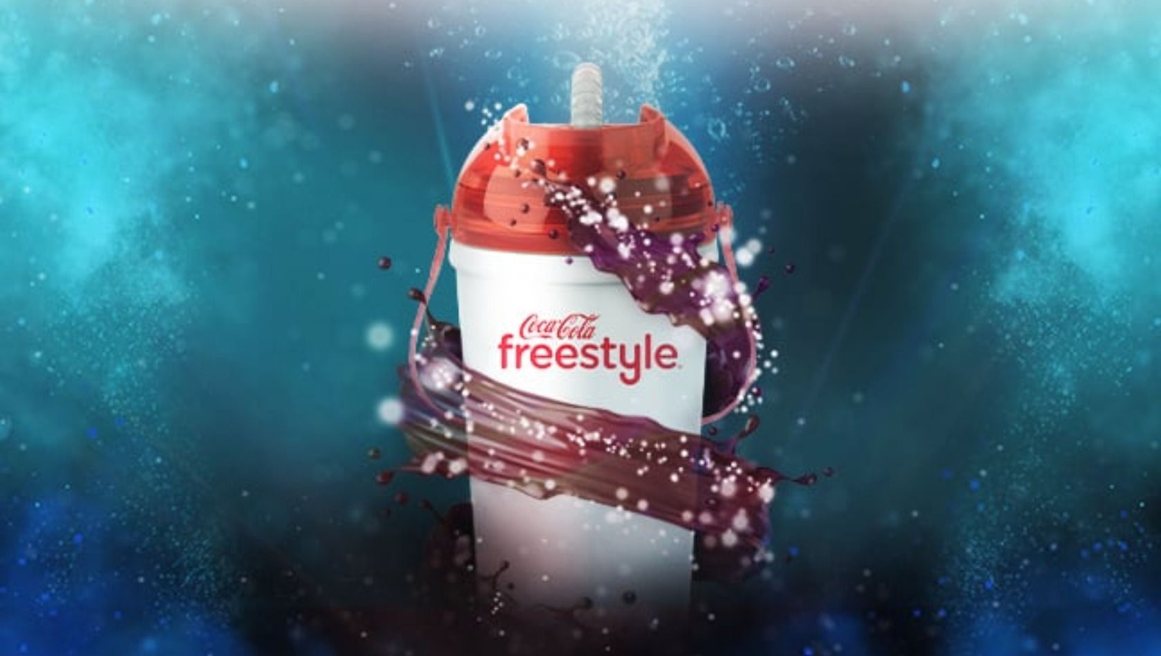 Konzept eines Coca Cola Freestyle-Bechers in Efteling