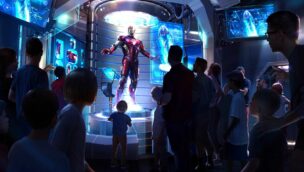 Ein Konzept des Iron-Man-Animatronic im Disneyland Paris