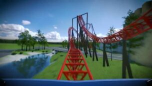 Ein animiertes Konzept der neuen Big-Dipper-Achterbahn im Europa-Park