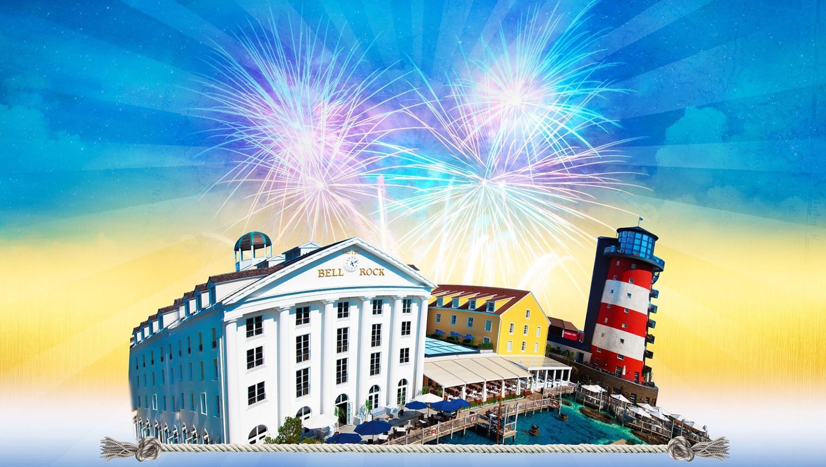 Werbebild zum 10. Geburtstag des Hotel Bell Rock im Europa-Park