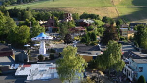 Luftbild des Fort Fun Abenteuerland mit 