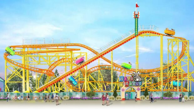 Konzept der Dreh-Achterbahn "Wild Mouse" in Cedar Point für 2023