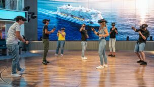 Das Virtual-Reality-Erlebnis YULLBE GO auf dem Kreuzfahrtschiff AIDA Cosma