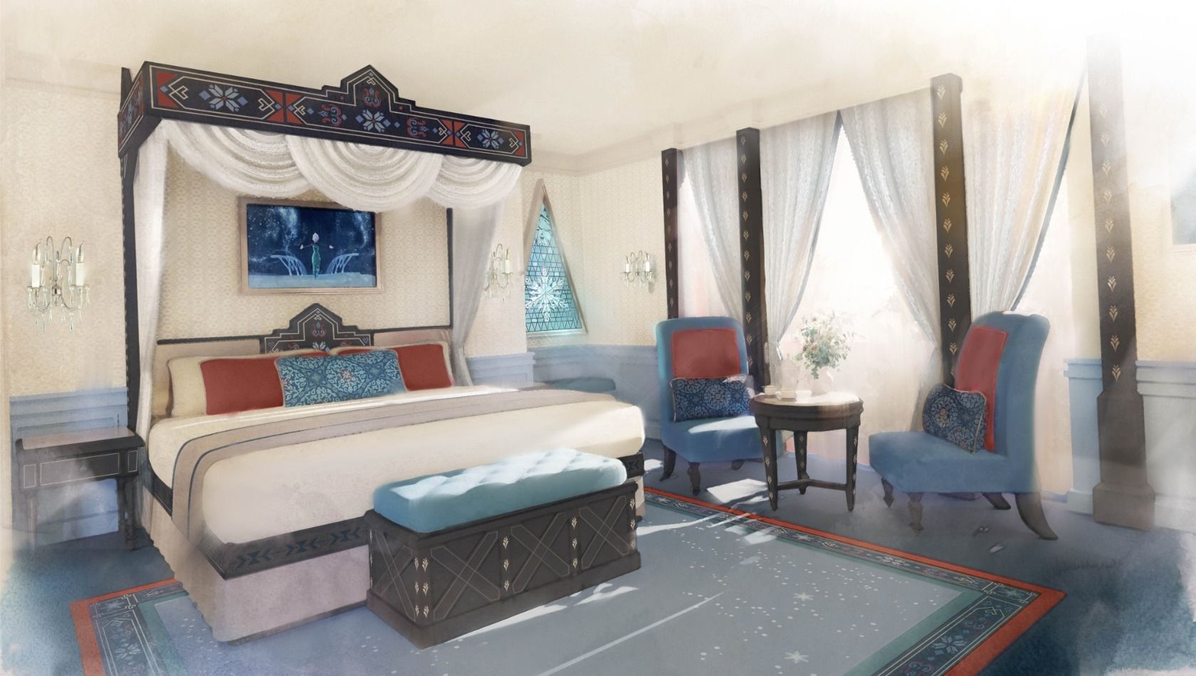 Disneyland Paris Einblick in "Frozen"Zimmer für 2024