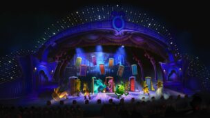 Konzept der neuen Show Pixar: We Belong Together, die 2023 im Walt Disney Studios Park des Disneyland Paris aufgeführt wird