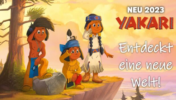 Werbebanner zum "Yakari"-Themenbereich im Fort Fun Abenteuerland