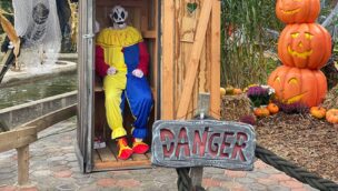 Ein Clown zu Halloween im Jaderpark
